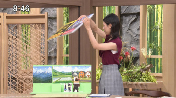 中西悠理アナ　袖口から白いインナーがはみ出す！！の画像