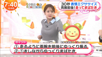 井上清華アナ　セクシーなニットの胸元！！の画像