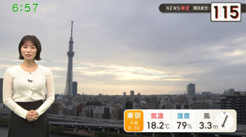 今井春花キャスター　ニットの巨乳がくっきり！！【GIF動画あり】の画像