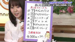 冨田有紀アナ 段々と肩紐が外れていくハプニング!!の画像