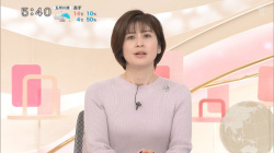 鈴江奈々アナ　セクシーニットで胸元強調！！の画像