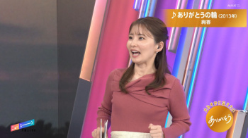 田中美都キャスター　ニットで胸元強調！！の画像