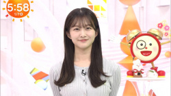 原田葵アナ　ニットの豊乳！！の画像