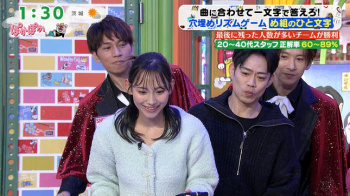 石渡花菜アナ　ふわふわセーターの巨乳！！の画像