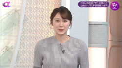 吉岡恵麻アナ　ニットで胸元強調！！の画像