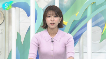 御手洗菜々アナ　ニットで胸がくっきり！！の画像