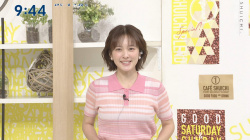 河出奈都美アナ　透けニットの巨乳！！の画像