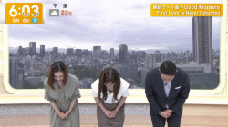 田原萌々アナ　うっすらと谷間チラ！！の画像