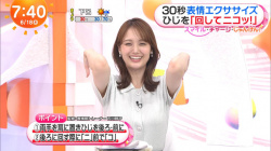 井上清華アナ　ニットで脇見せ！！　エクササイズの画像