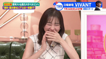 若林有子アナ　ノースリーブの脇からインナーチラ見え！！の画像