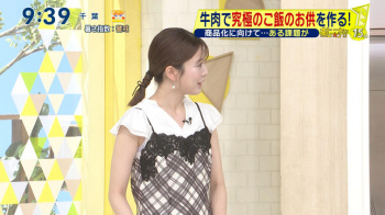 黒田みゆアナ　ノースリーブの脇からインナーチラ見え！！の画像