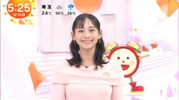 石渡花菜アナ　ニットの巨乳！！の画像