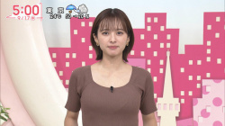 河出奈都美アナ　ピタピタ過ぎる衣装の巨乳が揺れてしまう！！【GIF動画あり】の画像