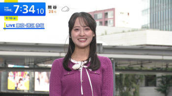 【画像】女子大生キャスターさん　ニットで胸元を強調！！の画像