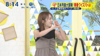 【画像】滝菜月アナ　セクシーノースリーブ脇全開！！の画像