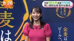 【画像】石渡花菜アナ　ニットの巨乳がくっきり！！【GIF動画あり】の画像