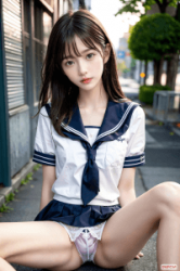 JK風美少女のパンチラ画像の画像
