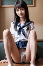 女子高生風の美少女のエッチなパンチラの画像