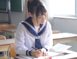 制服ポニテの美少女JKが不良生徒に囲われ性行為合宿で校内監禁…優等生女子が中出し専用の肉便器堕ちへ調教中の画像
