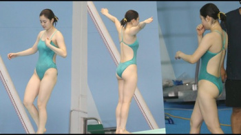 【youtube】JK美少女ダイバーの練習風景の画像