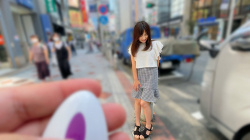【素人】賞金目当てでリモコンバイブを装着してお散歩！街中の羞恥プレイに悶絶した美少女を激しく生ハメ中出し！の画像