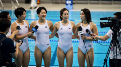 韓国の水泳選手のインタビューが・・・ヌケルよね??の画像