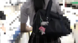 【JKレイプ】可愛いJKを尾行して電車内で痴漢SEX!抵抗できないJKマンマンに膣奥ガン突きザーメン種付けプレス!の画像