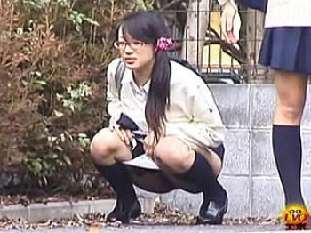 【盗撮動画】野ションしてる女子校生たちを見掛けても叱らずに撮るだけにしてあげましょう♪の画像