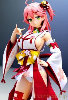 【エロ画像】Vtuber さくらみこのフィギュア風AIイラストの画像