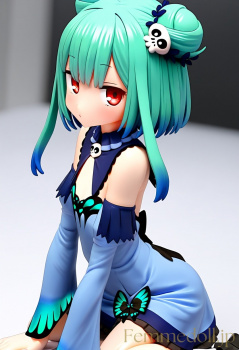 【エロ画像】Vtuber 潤羽るしあのフィギュア風AIイラストの画像