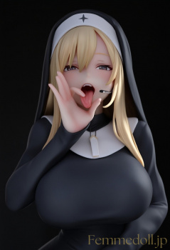 フェラジェスチャーで誘惑してくる女の子のAIエロ画像の画像