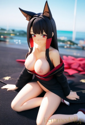 アズールレーン　赤城のフィギュア風エロ画像の画像