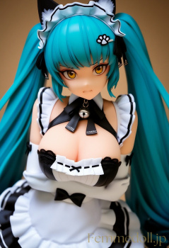 勝利の女神：NIKKE 　メイドプリバティのフィギュア風AI萌え画像の画像