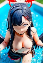 普段はカッコいいイチカのセクシーな水着姿にゾッコン！視線が奪われちゃう♡【ブルアカエロ画像】の画像