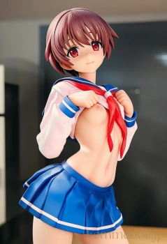 【咲-Saki-】宮永咲「恥ずかしい…」制服セミヌードで乳首チラ見せ悶々【エロCG36枚】の画像