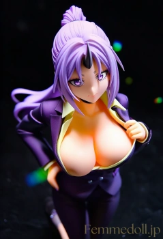 【転スラ】シオンがスーツで腰捻り、谷間見せ誘惑、欲情高まる【フィギュア風CG24枚】の画像