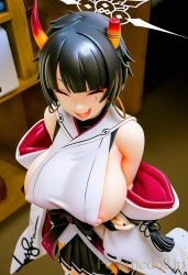 【衝撃】ブルアカ　ニヤの爆乳横乳の糸目AI画像が卑猥すぎｗｗｗｗの画像