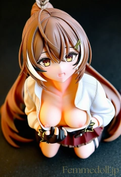 【Hololive】Nanashi Mumei「もっと見て…」清楚な彼女が誘惑ポーズ【フィギュア風AIエロ30枚】の画像
