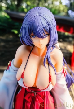 【オリジナル】巨乳巫女の谷間がプルン揺れて視線釘付け。巫女ビキニの誘惑【エロフィギュアAI24枚】の画像