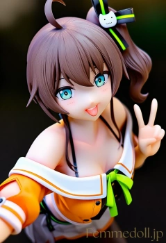 【ホロライブ】夏色まつり胸チラで誘惑ポーズ、欲情チラリズム【フィギュア風エロCG30枚】の画像