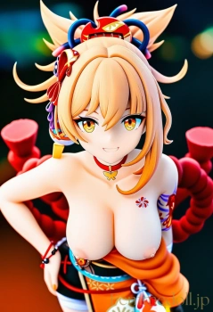 原神　宵宮の大きくて柔らかい胸を鷲掴みにしたくなるAIエロイラストまとめの画像