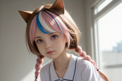 猫耳×制服の画像