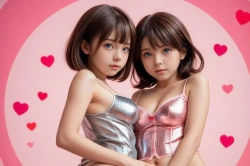 テカテカ下着の女の子の画像