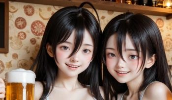 酔っぱらいな女の子の画像