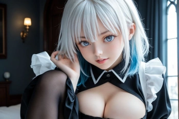 銀髪の巨乳メイド Part1の画像