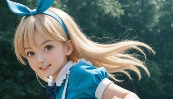 逃げるアリスとお尻の画像