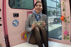 性欲強め!謝礼の誘惑に股を開くスタイル抜群の美人CA…パンスト破いて生チンポ挿入の快感堕ち❤の画像