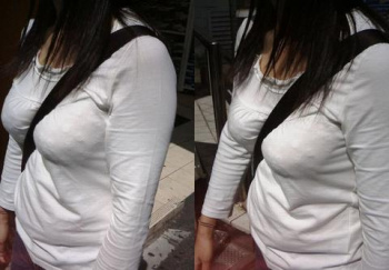 街中で威圧的デカおっぱい隠し撮りｗｗｗｗパイズリを思い出す巨乳パイスラ～～～～の画像