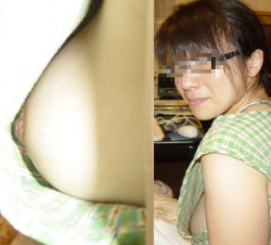 意外と見かける街中で横乳首見えてる素人女性!!!胸チラ街撮りゲットwwwwwの画像