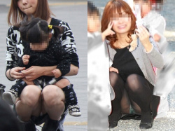子連れママーンのパンチラを街撮り盗撮ｗｗｗｗｗの画像